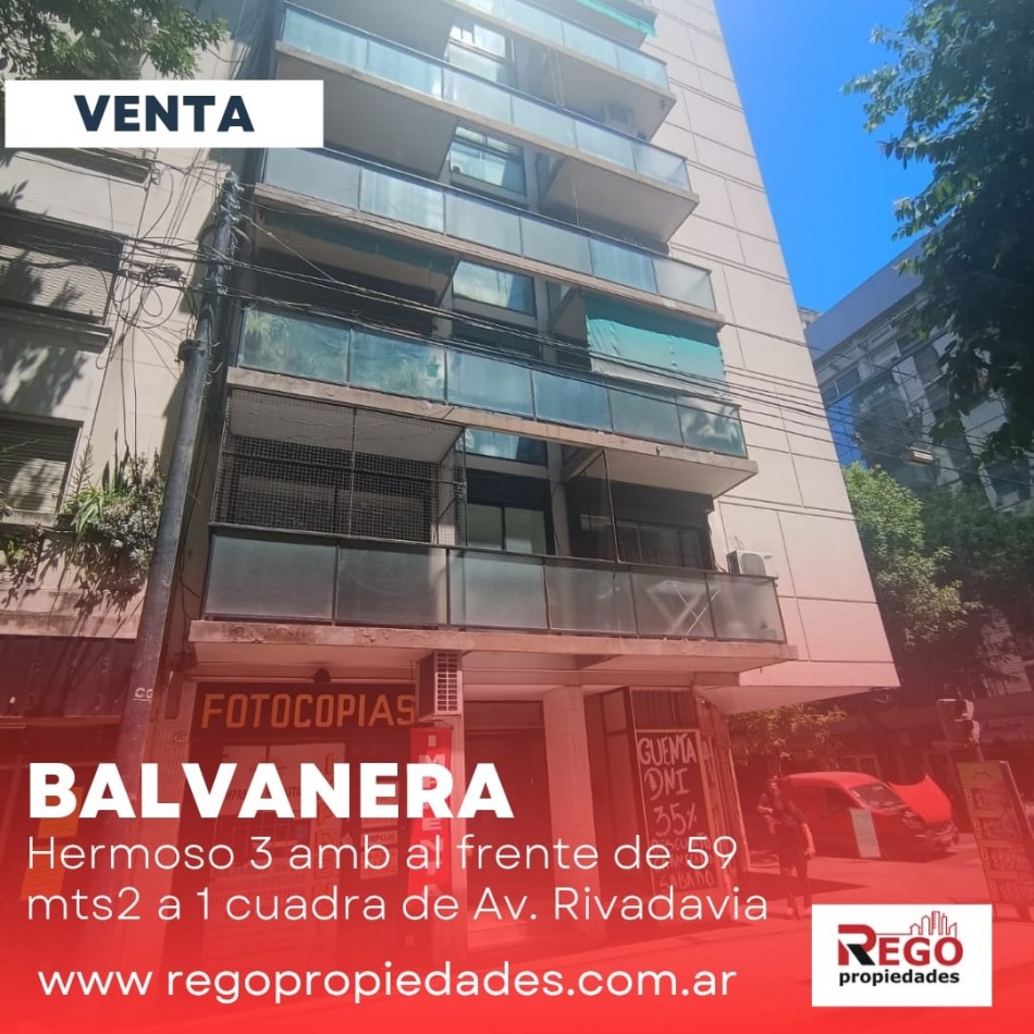 DEPARTAMENTO 3 AMB AL FRENTE A 1 CUADRA DE AV. RIVADAVIA