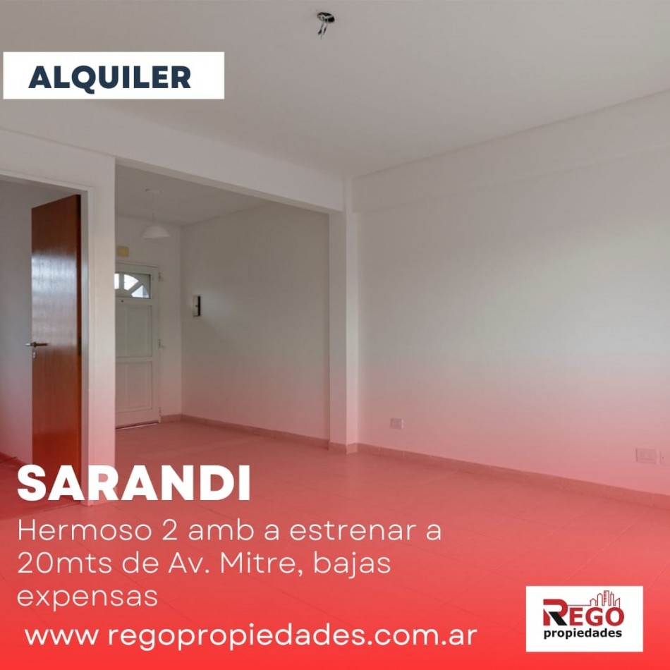 DEPARTAMENTO EN ALQUILER DE 2 AMB CON BALCON AL FRENTE