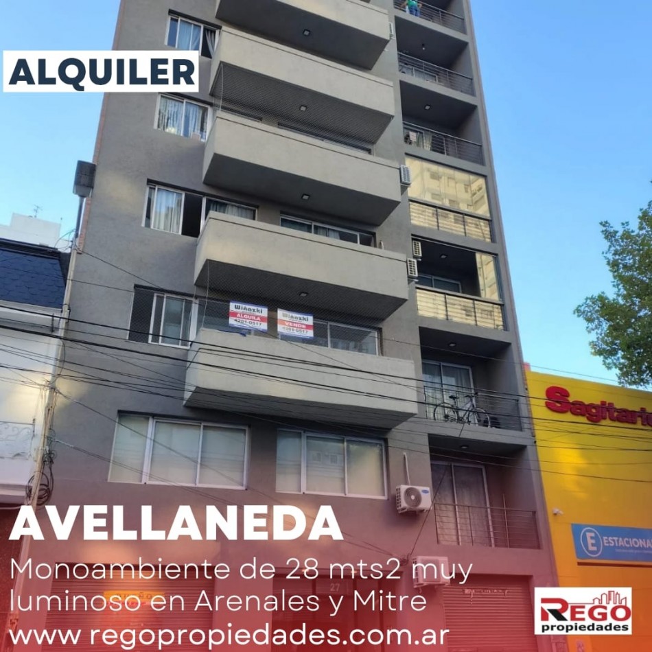 ALQUILER MONOAMBIENTE DE 28 MTS2 3ER PISO